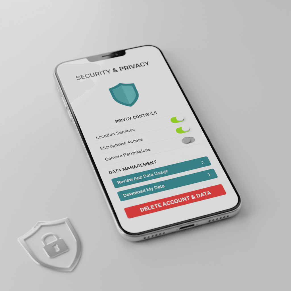 Privacy settings and data control options
