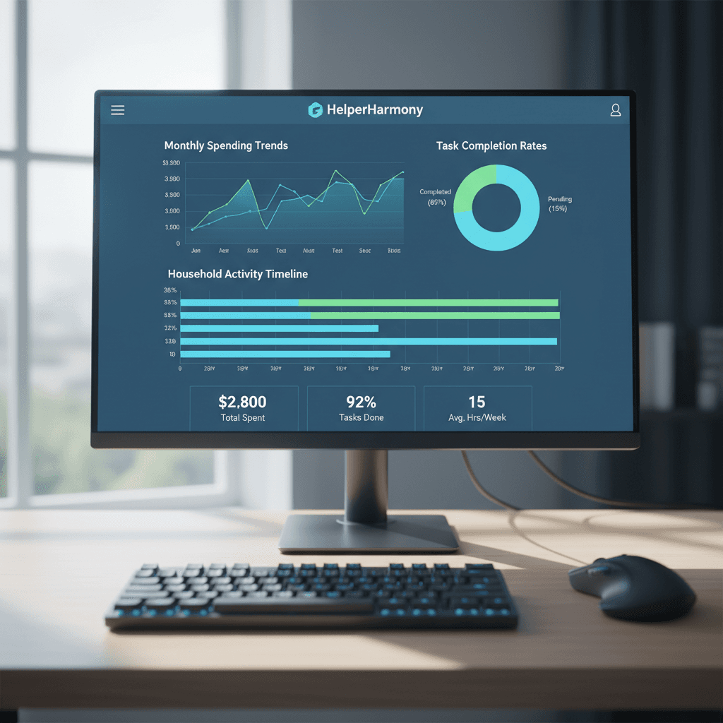 Household insights dashboard with charts