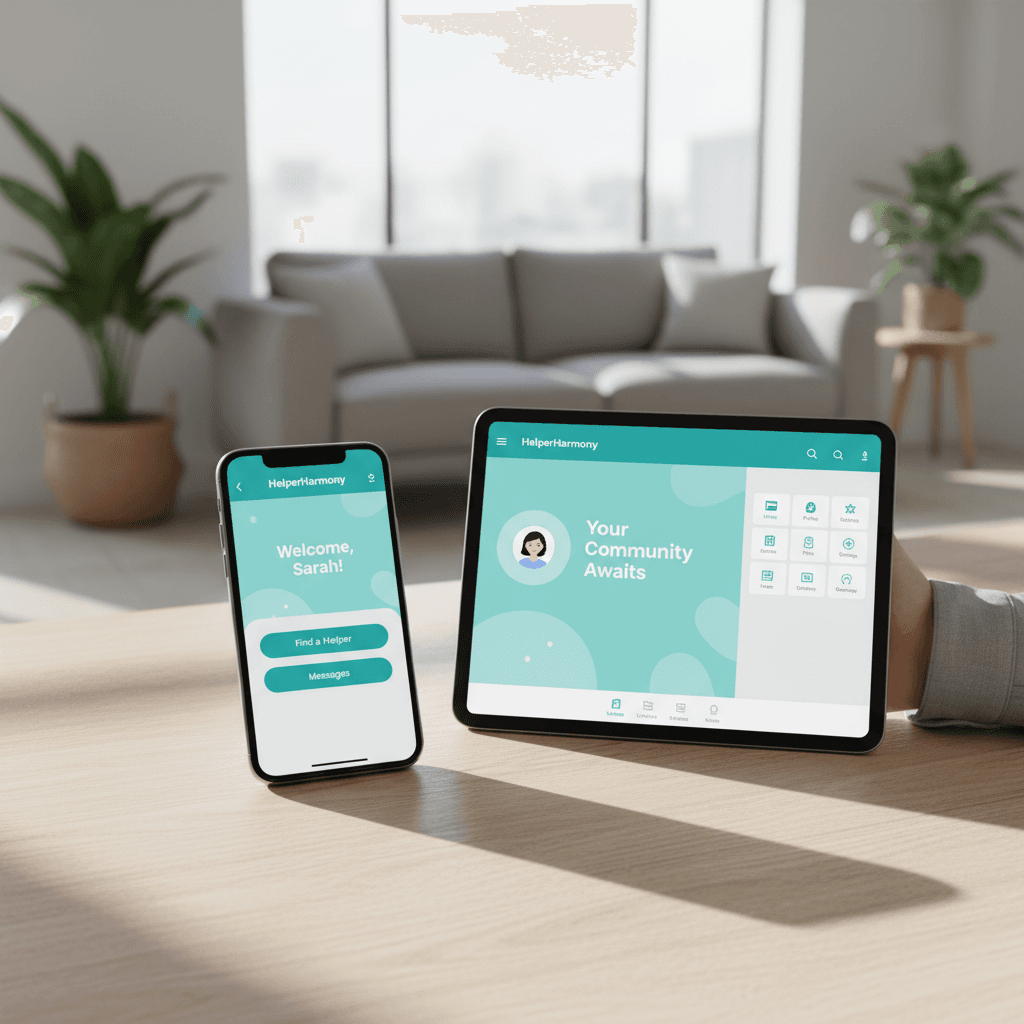 HelperHarmony on iOS and Android devices
