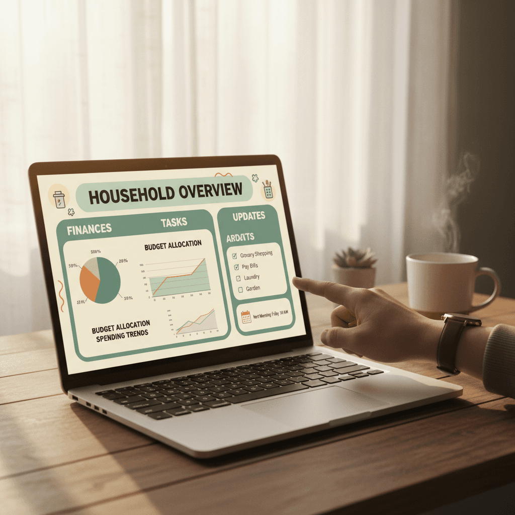 Personalized household dashboard view